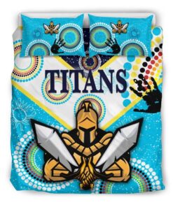 Gold Coast Titans Gladiator Unique Indigenous Doona Cover 3