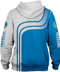 Golden State Warriors Blue White Curves Zip Hoodie Funny Gift For Fans