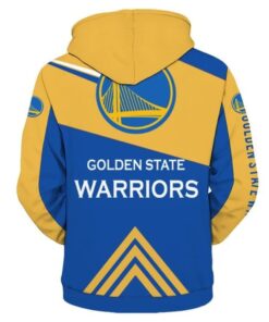 Golden State Warriors Blue Yellow Zip Hoodie Funny Gift For Fans