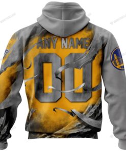 Golden State Warriors Custom Name Number Skull Zip Hoodie Gifts For Lovers