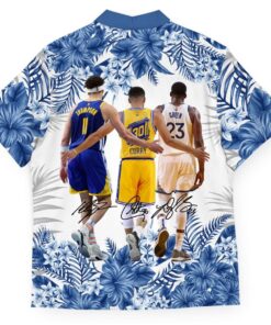 Golden State Warriors Legend Players Floral Hawaiian Shirt Outfit For Nba Fans 3