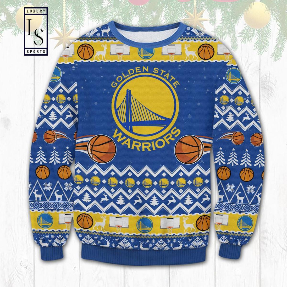 Golden State Warriors Baby Yoda Ugly Christmas Sweater Gift