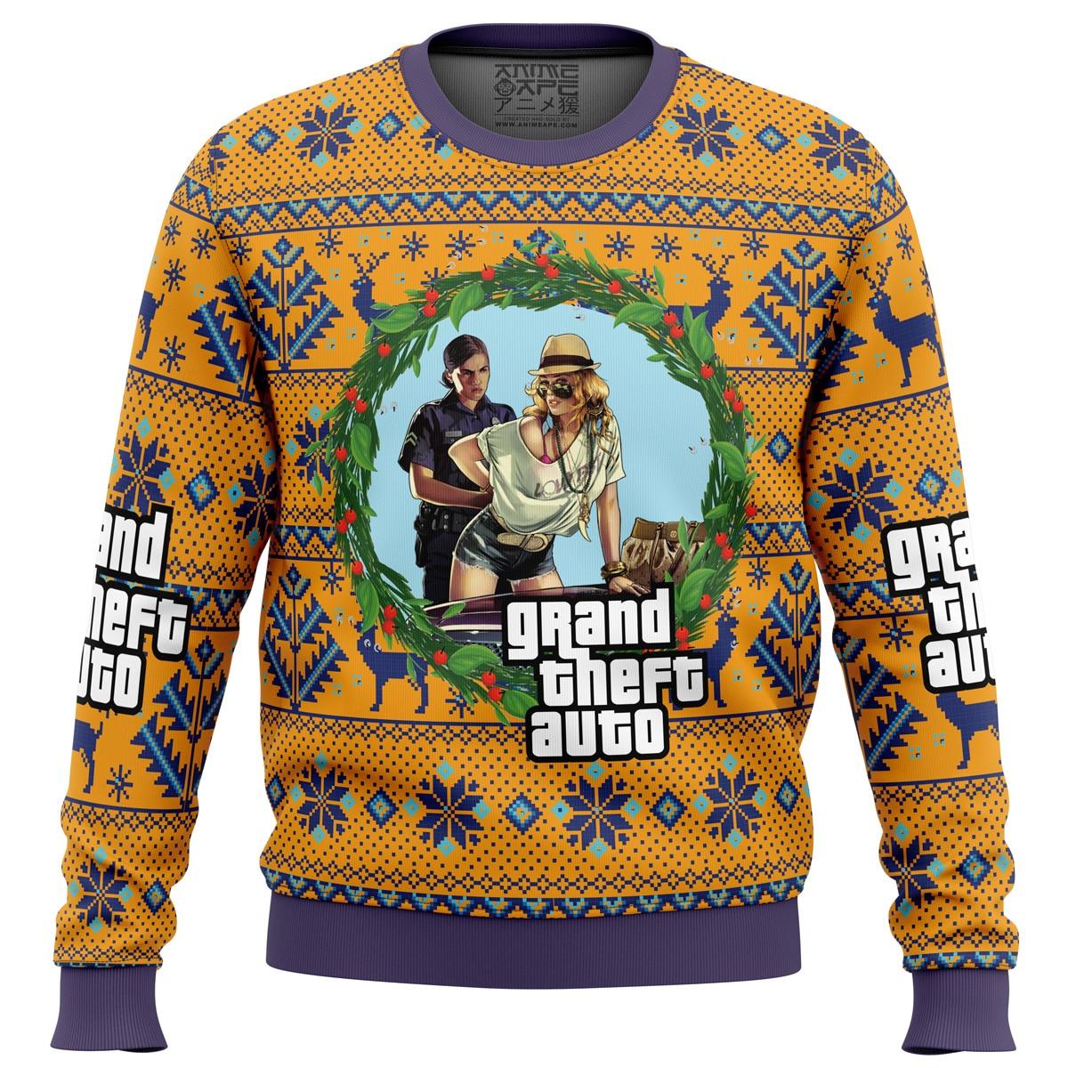 Grand Theft Xmas Gta Ugly Christmas Sweater Gift