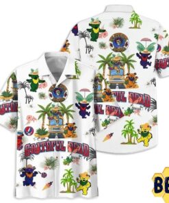 Grateful Dead Bears Tropical Aloha Shirt Funny Gift For Fans