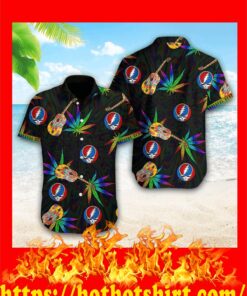 Grateful Dead Guitar Leaves Tropical Hawaiian Shirt Best Gift For Fans
