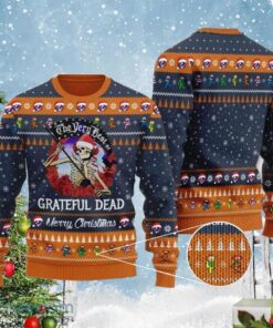 Grateful Dead Skellington Ugly Christmas Sweater For Fans