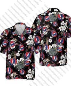 Grateful Dead Tropical Flower Hawaiian Shirt Size From S To 5xl