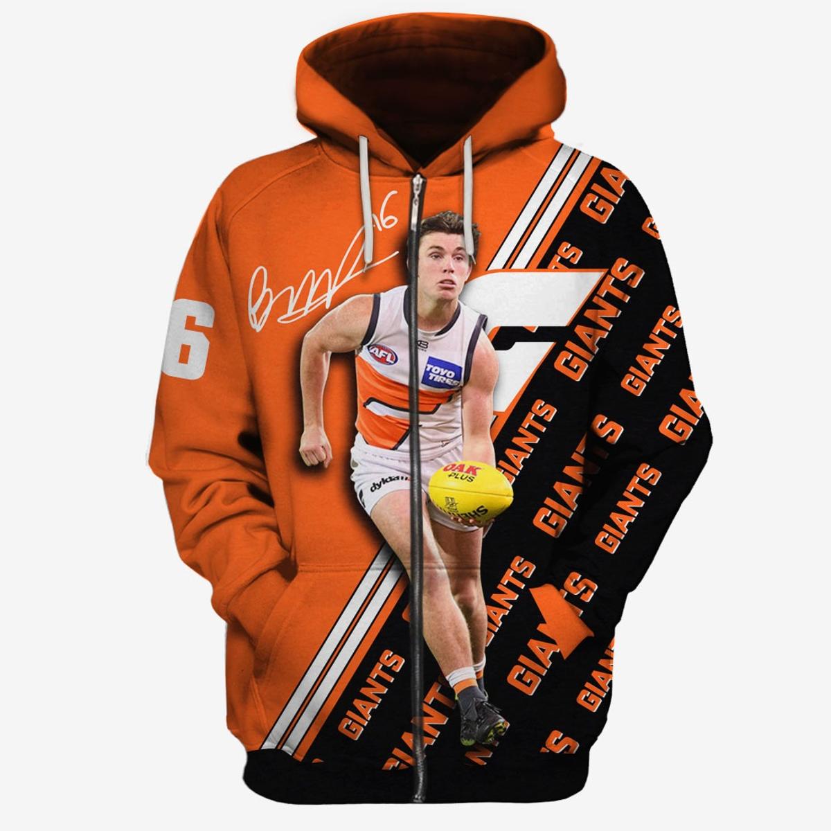 Greater Western Sydney Giants Zac Williams Zip Hoodie Gifts For Lovers