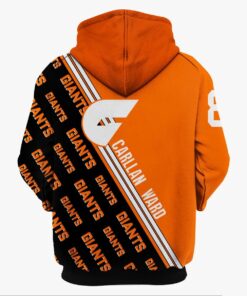 Greater Western Sydney Giants Callan Ward Zip Hoodie Gifts For Lovers