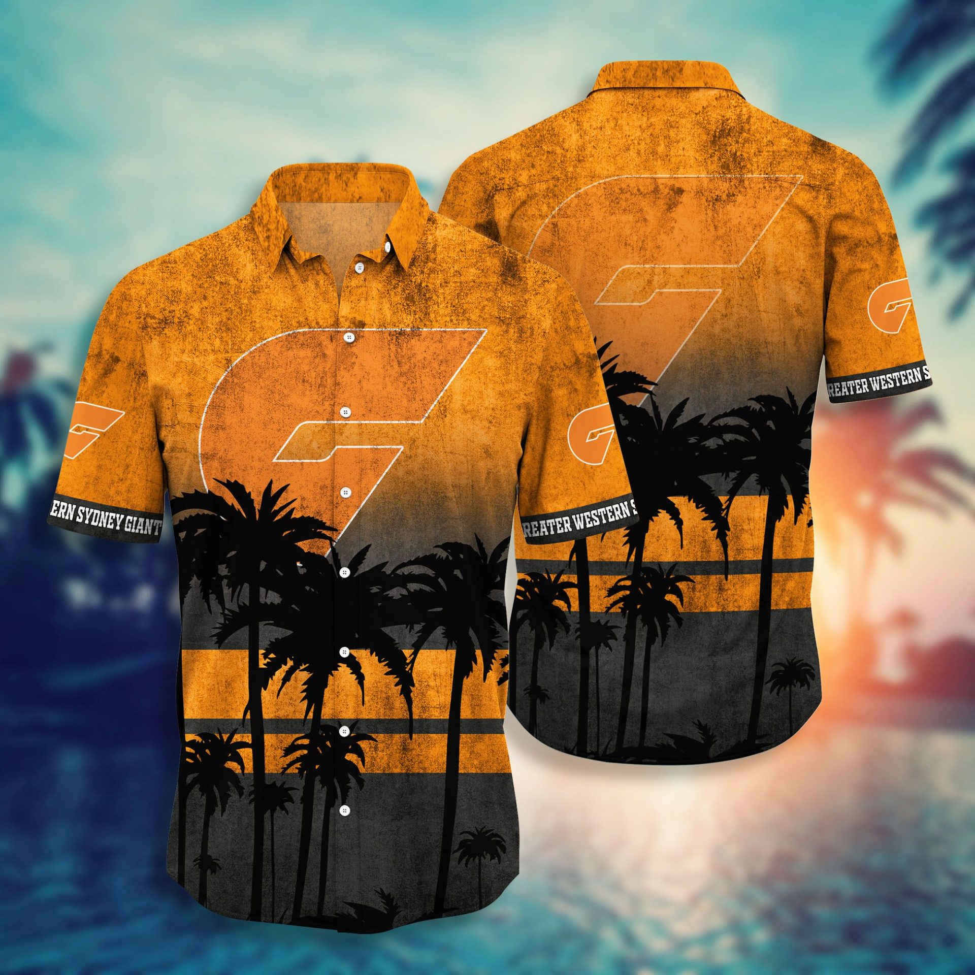 Greater Western Sydney Giants Summer Beach Aloha Shirt Best Afl Fan Gifts