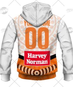Greater Western Sydney Giants Custom Name Number Indigenous Guernsey Zip Hoodie Gift For Fans