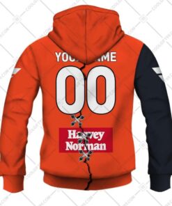 Greater Western Sydney Giants Custom Name Number Mix Guernsey Zip Hoodie For Fans