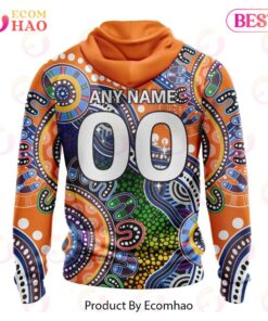 Greater Western Sydney Giants Custom Name Number Special Indigenous Zip Hoodie Gift