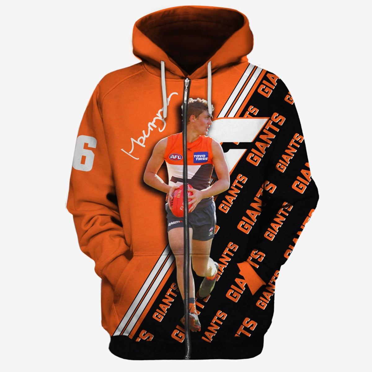 Greater Western Sydney Giants Jeremy Cameron Zip Hoodie Gift For Fans