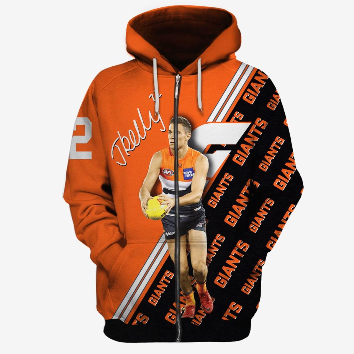 Greater Western Sydney Giants Callan Ward Zip Hoodie Gifts For Lovers