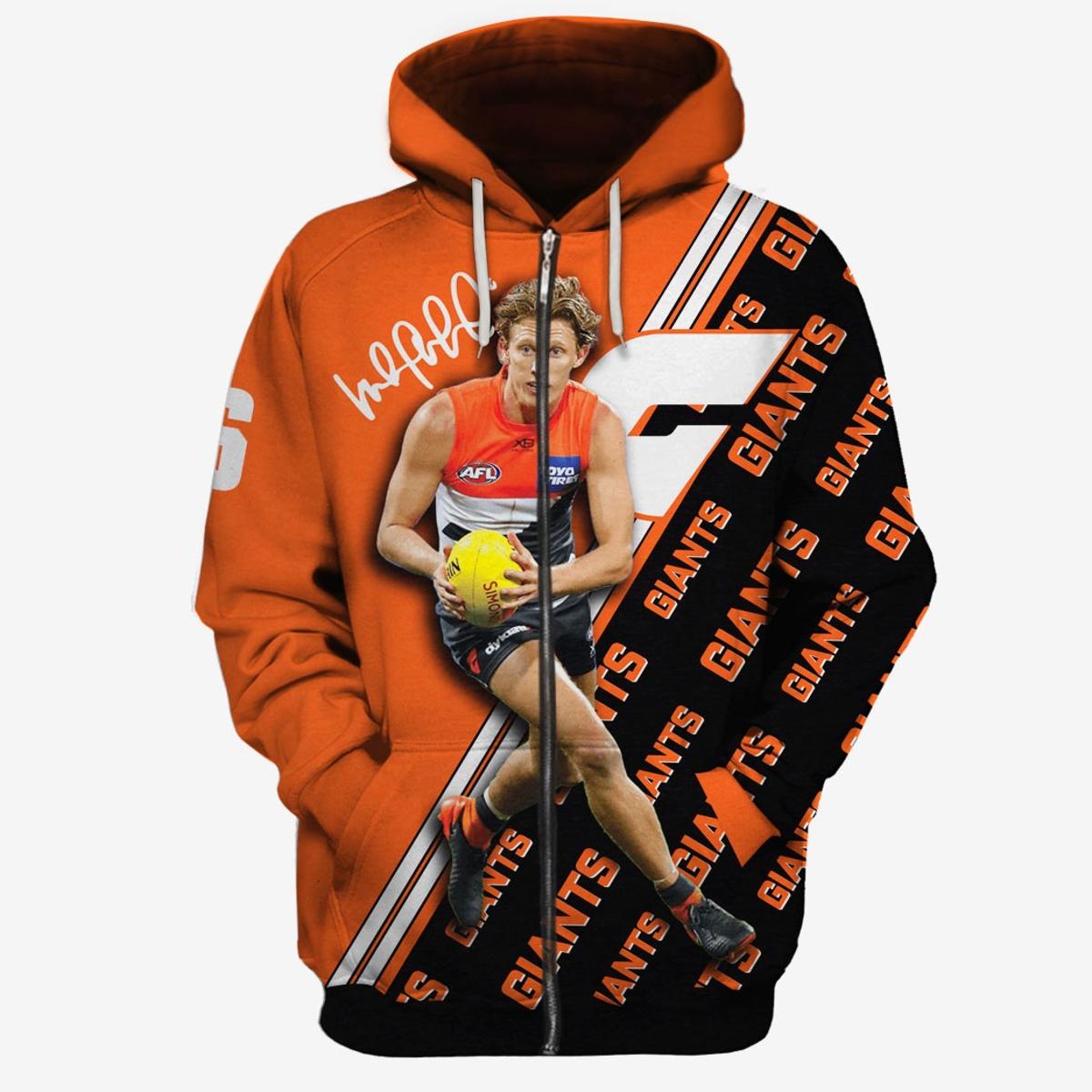 Greater Western Sydney Giants Jeremy Cameron Zip Hoodie Gift For Fans