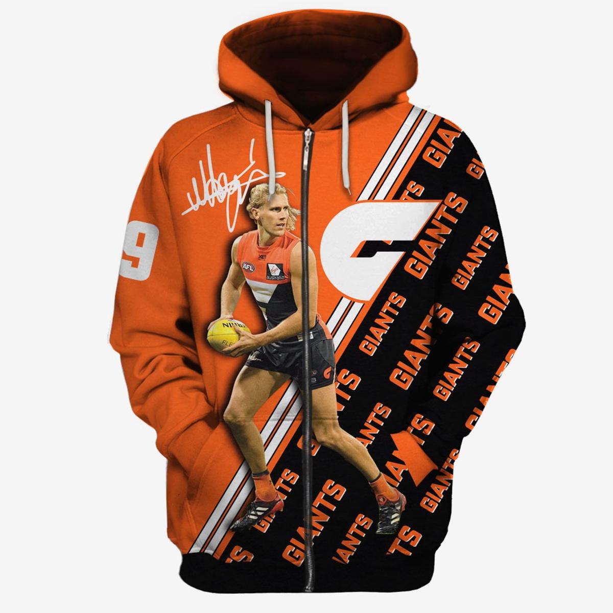 Greater Western Sydney Giants Josh Kelly Zip Hoodie Best Gift For Fans