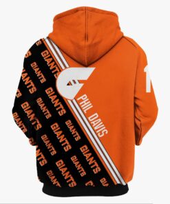 Greater Western Sydney Giants Phil Davis Zip Hoodie Funny Gift For Fans