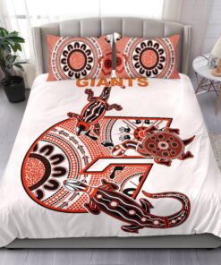 Greater Western Sydney Giants Simple Indigenous Doona Cover