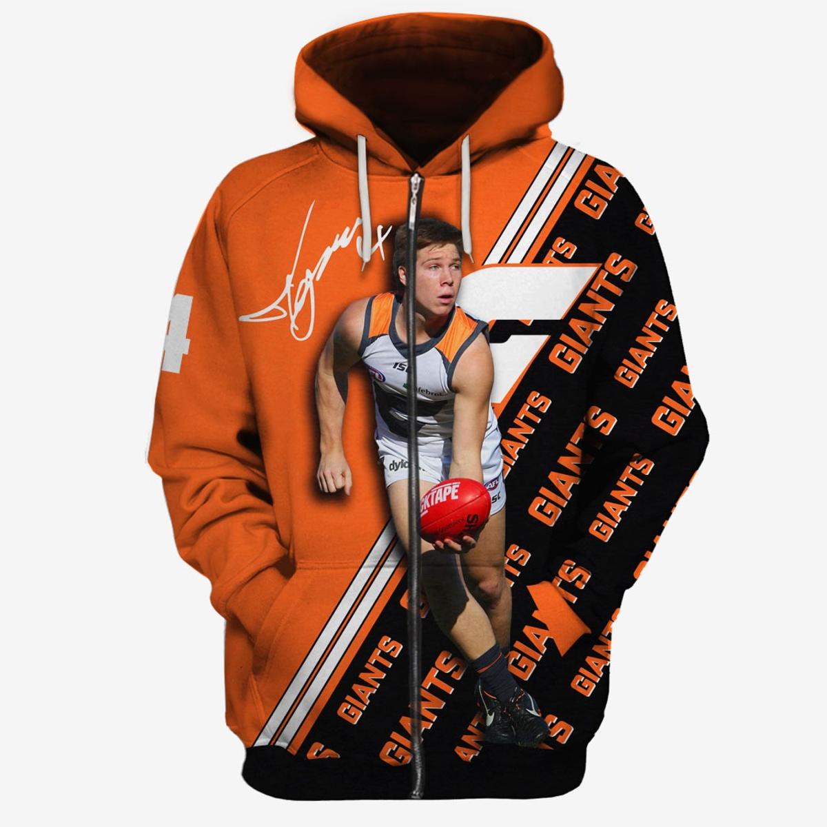 Greater Western Sydney Giants Callan Ward Zip Hoodie Gifts For Lovers