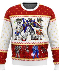 Gundam Wing Sprites White Red Ugly Christmas Sweater Xmas Gift For Fans