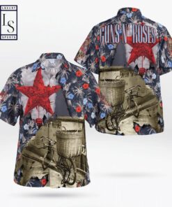 Guns Nâ€™ Roses Chinese Democracy Album Tropical Aloha Shirt Size From S To 5xl