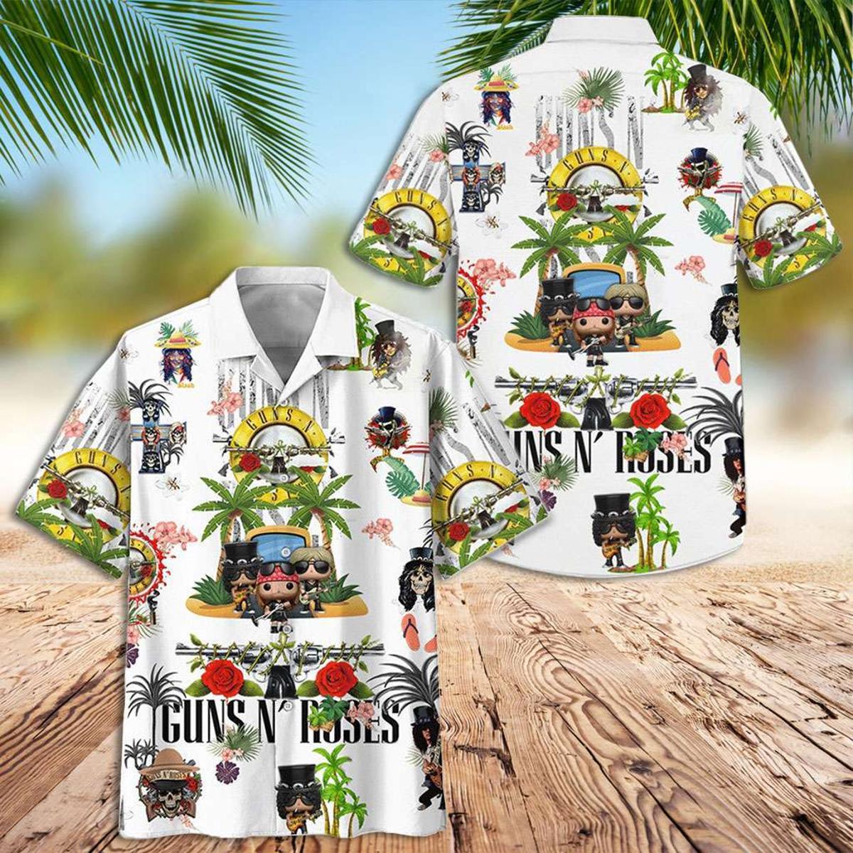 Guns Nâ€™ Roses Punisher Skull Best Hawaiian Shirts For Men Women Fans