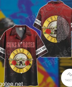 Guns Nâ€™ Roses Logo Red Tropical Hawaiian Shirt Best Gift For Fans