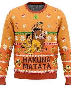 The Lion King Yellow Brown Ugly Christmas Sweater Best Xmas Gift For Disney Fans