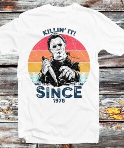 Halloween Series Michael Myers Vintage T-shirt Gift For Horror Fans