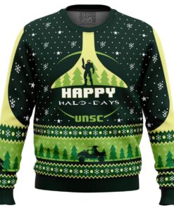 Happy Halo days Halo Game Series Ugly Christmas Sweater Funny Gift For Game Lover 1