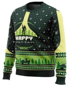 Happy Halo days Halo Game Series Ugly Christmas Sweater Funny Gift For Game Lover 2