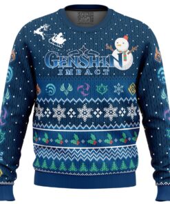 Tartaglia Childe Genshin Impact Christmas Sweater Women