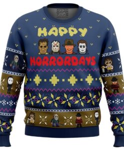 Happy Horrordays Halloween Christmas Sweater For Men And Women