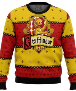 Harry Potter Hogwarts Four Houses Patterns Ugly Christmas Sweater Gift For Potterheads