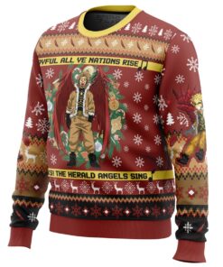 Hawks Singing My Hero Academia Ugly Christmas Sweater Xmas Outfit For Manga Anime Fans