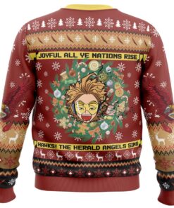 Hawks Singing My Hero Academia Ugly Christmas Sweater Xmas Outfit For Manga Anime Fans 4