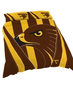 Hawthorn Hawks Brown Yellow Bedding Set