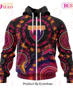 Hawthorn Hawks Custom Name Number Pink Breast Cancer Zip Hoodie Gift