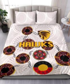 Hawthorn Hawks Indigenous ? White Doona Cover