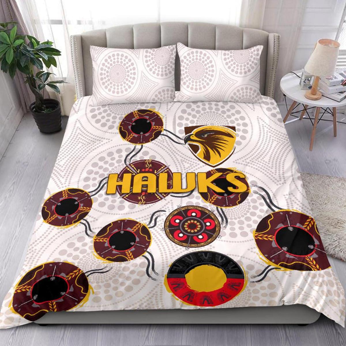 Hawthorn Hawks Anzac Day Aboriginal Doona Cover