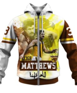 Hawthorn Hawks Leigh Matthews Zip Hoodie Gift