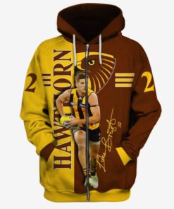 Hawthorn Hawks Luke Breust Zip Hoodie For Men And Women