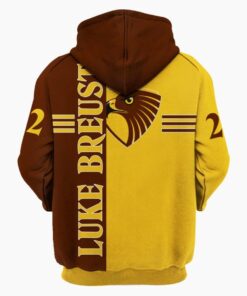 Hawthorn Hawks Luke Breust Zip Hoodie For Men And Women