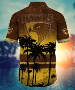 Hawthorn Hawks Palm Trees Beach Hawaiian Shirt Best Afl Fan Gifts 3