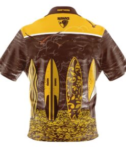 Hawthorn Hawks Summer Surfboard Tropical Aloha Shirt Best Outfit For Afl Fans