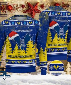 Hellas Verona Fc Santa Hat Ugly Christmas Sweater For Fans