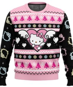 Hello Christmas Hello Kitty Cute Pink Christmas Sweater Best Gift For Sanrio Fans