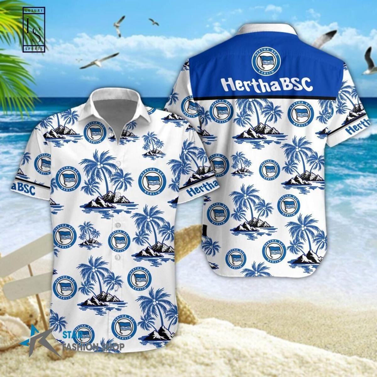 Hertha Bsc Logo Limited Design Summer Aloha Shirt Best Gift For Fans