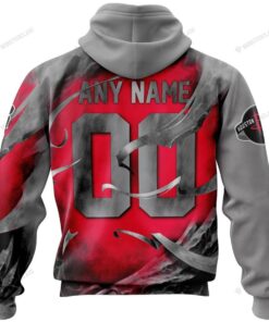 Houston Rockets Custom Name Number Skull Zip Hoodie